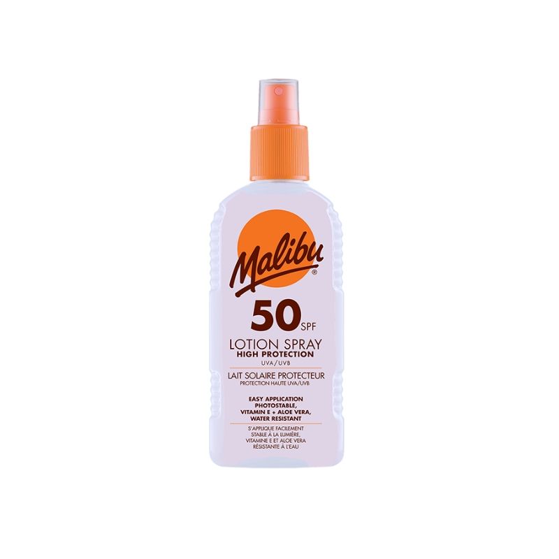 Loción corporal protectora Spray MALIBU SPF 50 - 200 ml